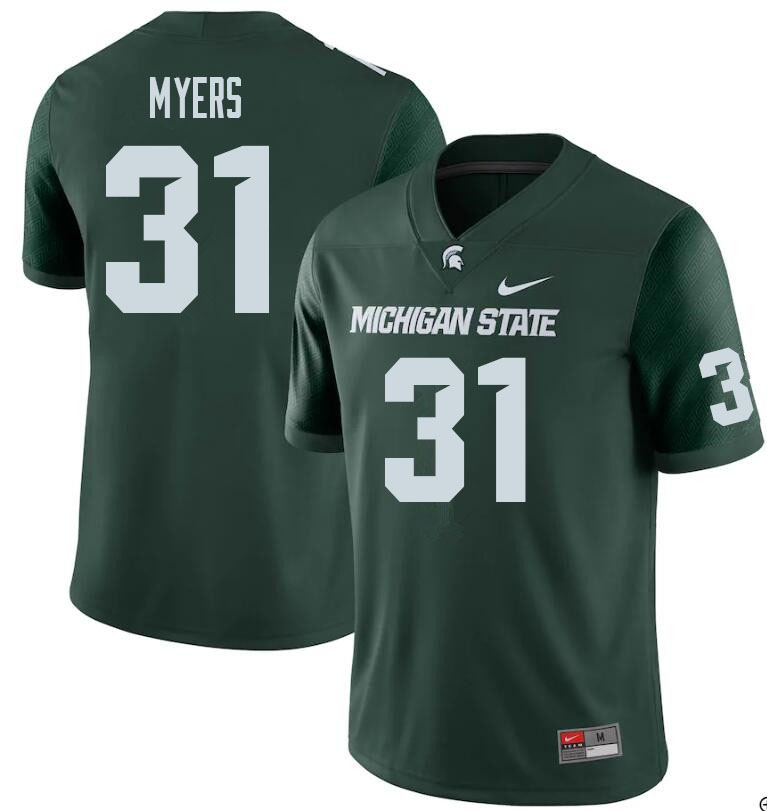 Men #31 Kobe Myers Michigan State Spartans College Football Jerseys Sale-Green